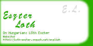 eszter loth business card