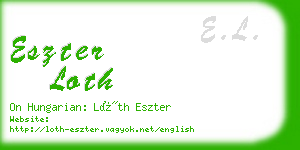 eszter loth business card